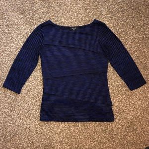 Casual top-Blk/blue stripes- Size S